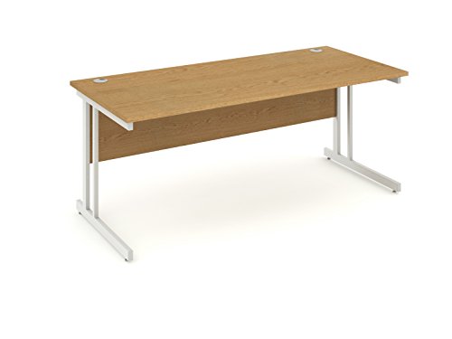 Impulse 1600 x 800mm Straight Desk White Top Panel End Leg I000395