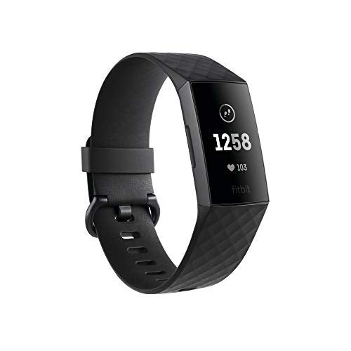 Fitbit Charge 3 - Graphite - activity tracker with sport band - black - monochrome - Bluetooth - 30 g