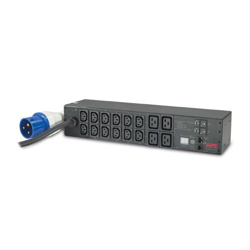 APC Metered Rack PDU AP7822B - Power distribution unit (rack-mountable) - AC 200/208/230 V - input: IEC 60309 32A - output connectors: 16 (IEC 60320 C13, IEC 60320 C19) - 2U - 3.66 m - for P/N: SCL400RMJ1U, SCL500RMI1UC, SCL500RMI1UNC, SMTL1000RMI2UC, SMTL750RMI2UC