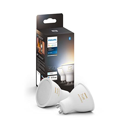 Philips Hue White ambiance - LED spot light bulb - GU10 - 4.3 W (equivalent 35 W) - class G - warm to cool white light - 2200-6500 K (pack of 2)