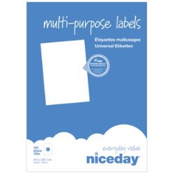 Best Value niceday Multi Purpose Labels 210 X 297