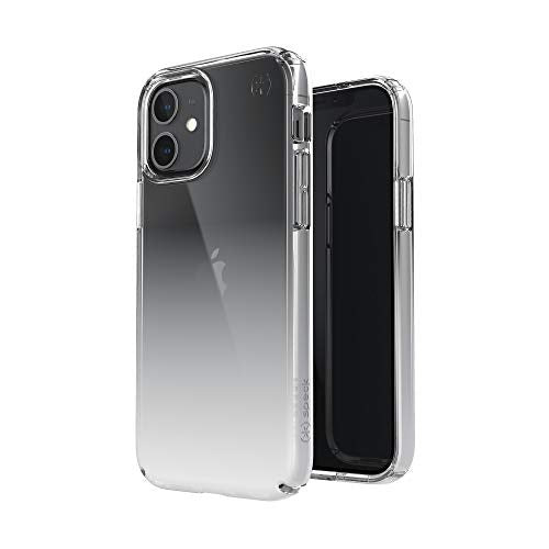 Speck Presidio Perfect Clear iPhone 12 iPhone 12 Pro Ombre Grey Phone Case Antibacterial Crash Proof Scratch Resistant Shock Resistant