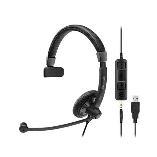 Sennheiser IMPACT SC 45 USB MS - Headset - on-ear - wired - USB, 3.5 mm jack - black
