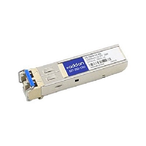 AddOn - SFP (mini-GBIC) transceiver module (equivalent to: Fortinet FG-TRAN-LX) - GigE - 1000Base-LX - LC single-mode - up to 10 km - 1310 nm - TAA Compliant - for Fortinet FortiGate 1000, 1200, 1500, 3000, 3040, 3100, 3140, 3200, 3240, 3700, 3810, 3950