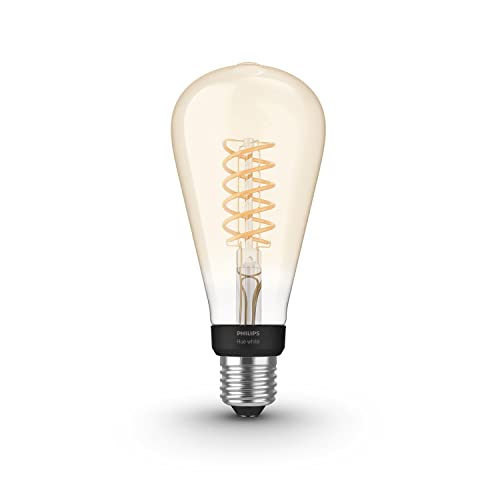 Philips Hue White Edison - LED filament light bulb - shape: ST72 - E27 - 7 W (equivalent 40 W) - class A+ - warm white light - 2100 K