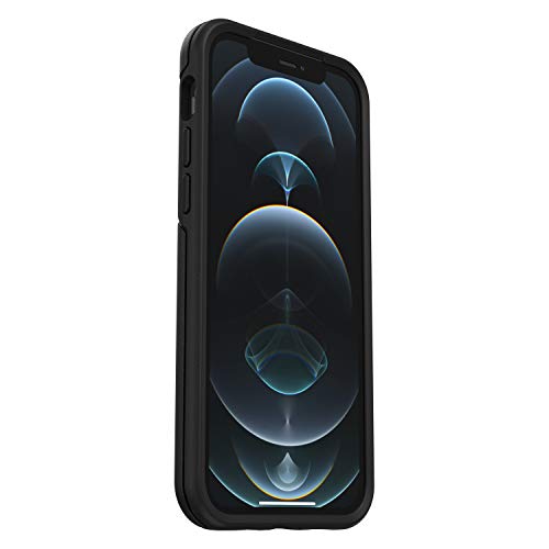 OtterBox Symmetry Series - ProPack Packaging - back cover for mobile phone - polycarbonate, synthetic rubber - black - for Apple iPhone 12, 12 Pro