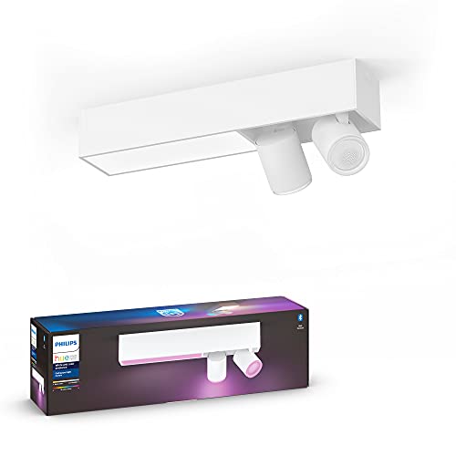 Philips Hue White and Color Ambiance Centris - Ceiling spot light - LED light bulb x 2 - GU10 - total: 11.4 W (equivalent 92 W) - class A+ - warm to cool white light - 2000-6500 K - white