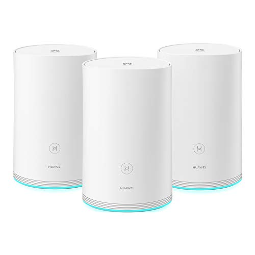 HUAWEI WiFi Q2 Pro (Pack of 3, Hybrid), Whole Home Mesh Wi-Fi System, Gigabit PLC + Wi-Fi Hybrid, Plug and Play, Seamless Roaming, Wi-Fi Everywhere