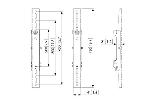 PFS 3204, Interface display strips  - flat, 400mm, 160kg
