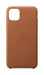 Apple - Back cover for mobile phone - leather, machined aluminium - saddle brown - for iPhone 11 Pro Max