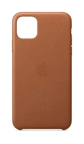 Apple - Back cover for mobile phone - leather, machined aluminium - saddle brown - for iPhone 11 Pro Max