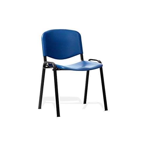 ISO Stacking Chair Blue Poly Black Frame BR000058