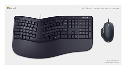 Microsoft Ergonomic Desktop - Keyboard and mouse set - USB - UK - black
