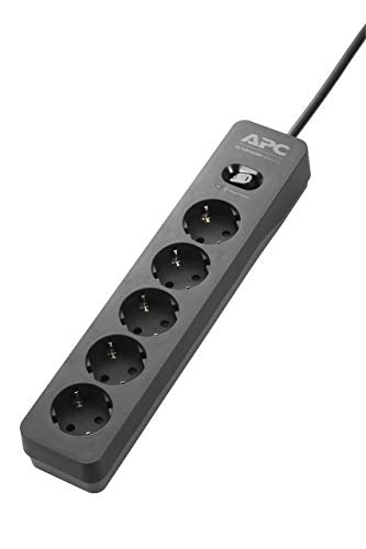 APC Essential Surgearrest PME5B - Surge protector - AC 220/230/240 V - 2300 Watt - output connectors: 5 - Germany - black