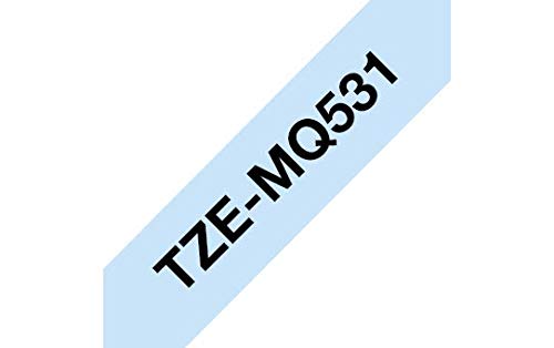Brother TZe-MQ531 - Black on pastel blue - Roll (1.2 cm x 8 m) 1 roll(s) laminated tape - for Brother PT-D210, D600, H110, P750, P950, P-Touch Cube PT-P300, P-Touch Embellish PT-D215