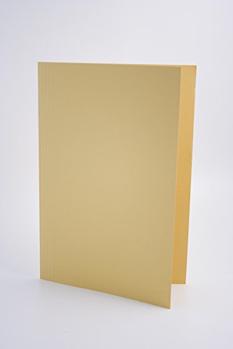Best Value Exacompta Guildhall Square Cut Folder, 250 gsm, 349 x 242 mm - Yellow, Pack 100