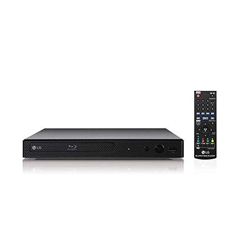LG BP350 Smart Blu Ray and DVD Player Wireless Upscales to 1080p Playback and Sound DVD Blu Ray Dolby DTS HD and Dolby True HD Decoding 1xHDMI 1xUSB