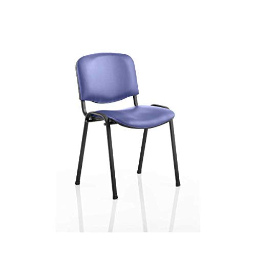 ISO Stacking Chair Blue Vinyl Black Frame BR000063