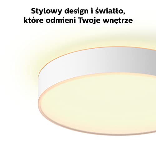 Philips Hue White ambiance Devere M - Ceiling lamp - LED - 19.2 W - class F - warm to cool white light - 2200-6500 K - white