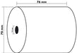 Best Value Exacompta Cash Register Receipt Roll, 76 mm x 60 mm