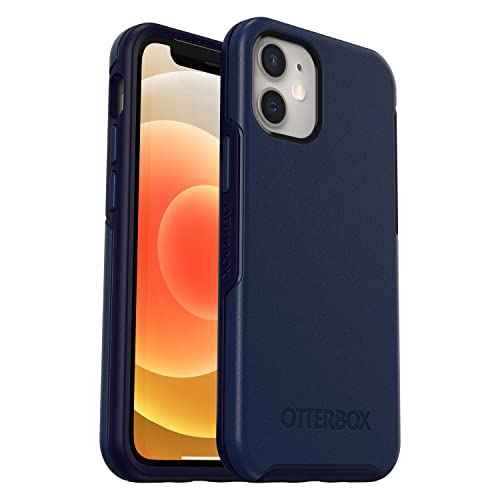 OtterBox Symmetry Series+ with MagSafe - Back cover for mobile phone - polycarbonate, synthetic rubber - navy captain blue - for Apple iPhone 12 mini