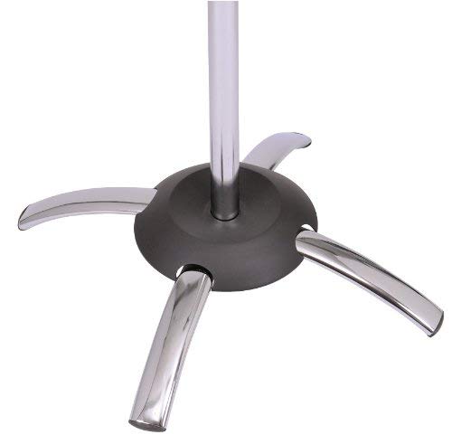Best Value Alba Cleo Coat Stand Chrome & Plastic Large Pegs Weighted Base D370mm H1750mm Ref PMCLEO