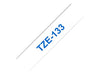 Brother TZe-133 - Blue on clear - Roll (1.2 cm x 8 m) 1 roll(s) laminated tape - for Brother PT-D210, D600, H110, P750, P950, P-Touch Cube PT-P300, P-Touch Cube Pro PT-P910