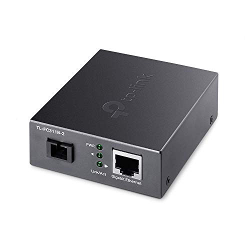 TP-Link TL-FC311B-2 - V1 - fibre media converter - GigE - 1000Base-T, WDM, 1000Base-SC - RJ-45 / SC single-mode - up to 2 km - 1310 (TX) / 1550 (RX) nm