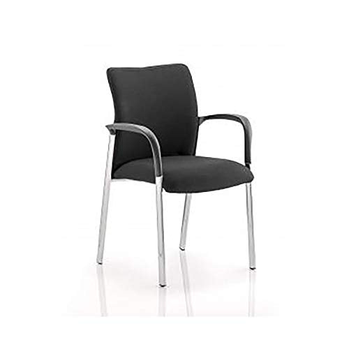 Academy Visitor Chair Black Fabric Back With Arms
