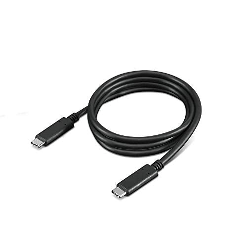 Lenovo - USB cable - USB-C (M) to USB-C (M) - 20 V - 5 A - 1 m - 4K support, USB Power Delivery (5A, 100W) - black - for ThinkCentre M60, ThinkPad E14 Gen 3, L14 Gen 2, L15 Gen 2, P14s Gen 2, V50t Gen 2 13