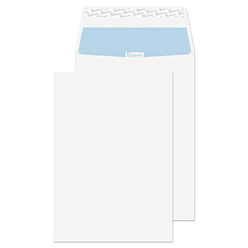 Best Value Blake Premium Office C4 324 x 229 x 25 mm 120 gsm Gusset Pocket Peel & Seal Envelopes (37115) Ultra White Wove - Pack of 100