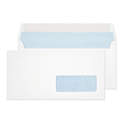 Best Value Blake Purely Everyday DL 110 x 220 mm 100 gsm Right-Hand Window Peel & Seal Wallet Envelopes (25885RH) White - Pack of 500