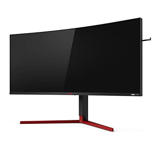 AOC Gaming AG353UCG - AGON Series - LED monitor - curved - 35" - 3440 x 1440 WQHD @ 200 Hz - 1000 cd/m - 2500:1 - DisplayHDR 1000 - 2 ms - HDMI, 2xDisplayPort - speakers - black, red