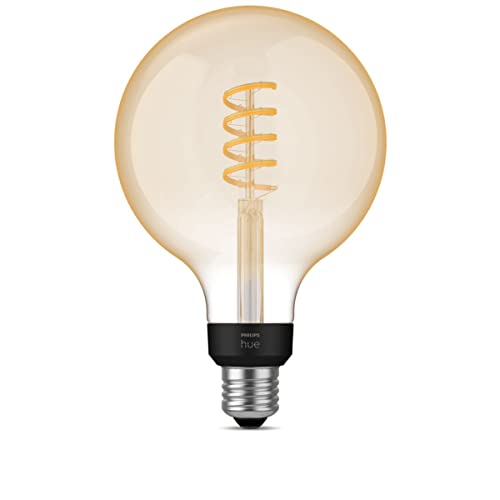 Philips Hue White ambiance - LED filament light bulb - shape: G125 - clear finish - E27 - 7 W (equivalent 40 W) - class G - warm to cool white light - 2200-4500 K