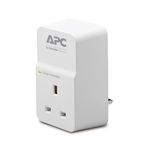 APC SurgeArrest Essential - Surge protector - AC 230 V - output connectors: 1 - United Kingdom - white