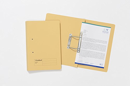 Best Value Exacompta Guildhall Spiral Files, 315 gsm, Foolscap, - Yellow, Pack of 50