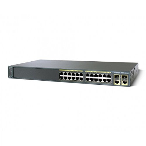Cisco Catalyst 2960-24PC-S - Switch - Managed - 24 x 10/100 (PoE) + 2 x combo Gigabit SFP - rack-mountable - PoE - refurbished