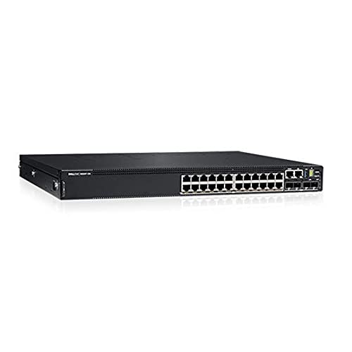 Dell EMC PowerSwitch N3200-ON Series N3224P-ON - Switch - L3 - Managed - 24 x 10/100/1000 (PoE+) + 4 x 10 Gigabit SFP+ + 2 x 100 Gigabit QSFP28 - front to back airflow - rack-mountable - PoE++ - CAMPUS Smart Value