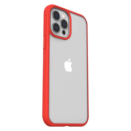 OtterBox React Series - Back cover for mobile phone - power red - for Apple iPhone 12 Pro Max
