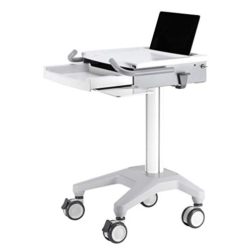 NewStar Medical Mobile Stand for Laptop, keyboard & mouse, Height Adjustable - Cream. Allows you to move your workplace between rooms and also get optimal positioning for both standing and seated users. The cart is easily height adjustable from 83 to 108 centimetres and the laptop can be secured in a lockable cabinet. Maximum 5kg combined weight - Newstar have over 20 years experience providing high quality mounts to suit a wide variety of needs, which include the mounting of screens, tablets, p