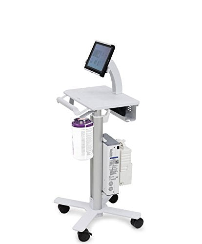 Ergotron StyleView Tablet Cart, SV10 - Cart for tablet / keyboard - medical - metal - white, aluminium - screen size: up to 12"