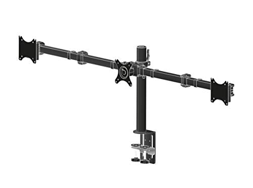 Iiyama DS1003C-B1 - Stand - for 3 monitors (adjustable arm) - black - screen size: 10"-27" - desktop stand