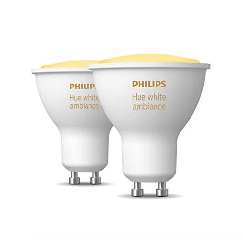 Philips Hue White ambiance - LED spot light bulb - GU10 - 4.3 W (equivalent 35 W) - class G - warm to cool white light - 2200-6500 K (pack of 2)