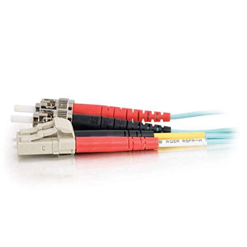 C2G LC-ST 10Gb 50/125 OM3 Duplex Multimode PVC Fiber Optic Cable (LSZH) - Network cable - ST multi-mode (M) to LC multi-mode (M) - 5 m - fibre optic - duplex - 50 / 125 micron - OM3 - halogen-free - aqua