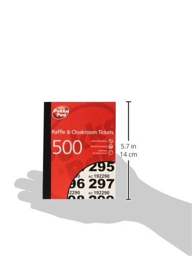 Best Value Pukka Pads RAF500 Value Cloakroom 1-500 Numbered Raffle Ticket Book (Pack of 6)