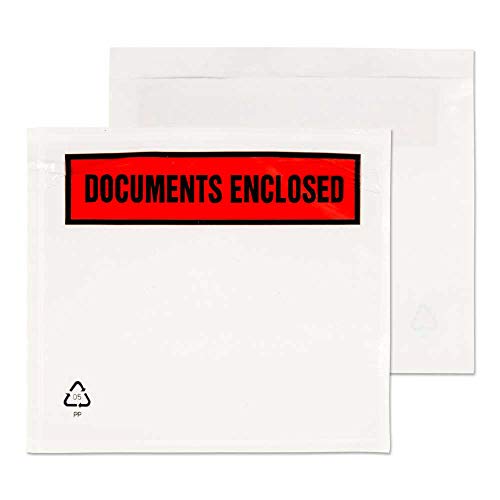 Best Value Blake Purely Packaging A7 123 x 111 mm Printed Documents Enclosed Wallet Envelopes Peel and Seal (PDE12) Clear - Pack of 1000