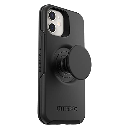 OtterBox Otter + Pop Symmetry Series - Back cover for mobile phone - polycarbonate, synthetic rubber - black - for Apple iPhone 12 mini