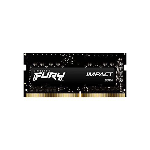 Kingston FURY Impact - DDR4 - kit - 32 GB: 2 x 16 GB - SO-DIMM 260-pin - 2666 MHz / PC4-21300 - CL16 - 1.2 V - unbuffered - non-ECC - black