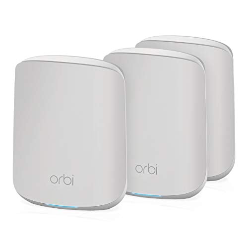 NETGEAR Orbi RBK353 - Wi-Fi system (router, 2 extenders) - up to 3,750 sq.ft - mesh - GigE - 802.11a/b/g/n/ac/ax - Dual Band