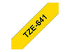 Brother TZe-641 - Standard adhesive - black on yellow - Roll (1.8 cm x 8 m) 1 roll(s) laminated tape - for Brother PT-D600, P-Touch PT-1880, D450, E550, E800, P900, P950, P-Touch Cube Plus PT-P710